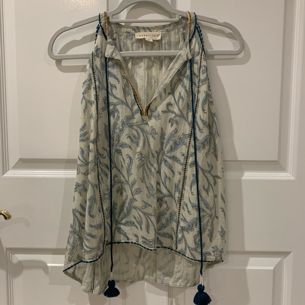 Lovestitch embroidered tank top
